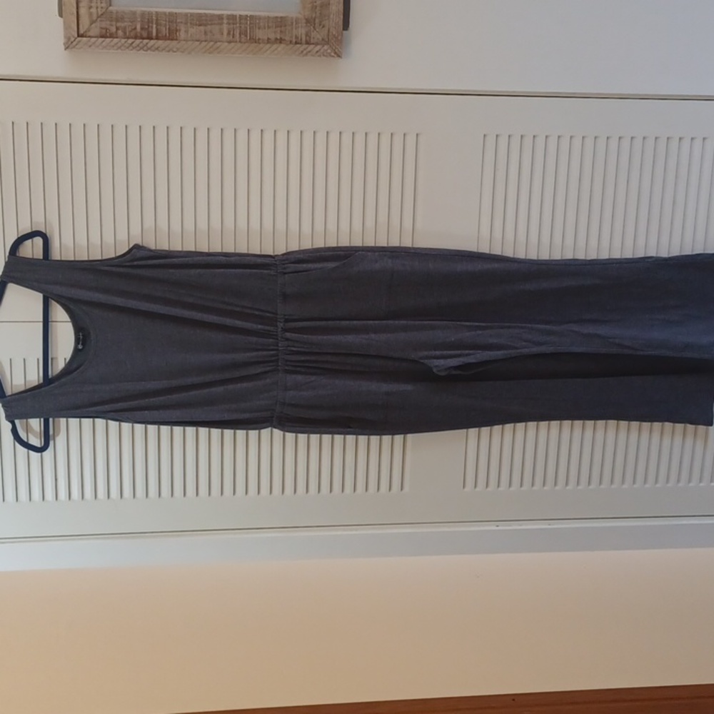 Pretty Garden Jumpsuit, Heathered gray, size large, New without tags, never worn